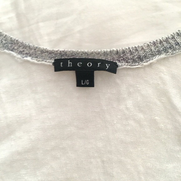 Theory grey knit sweater tank top L - Picture 5 of 6